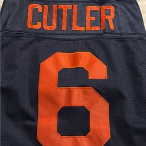 Reebok Dark Blue and Orange Athletic Shorts